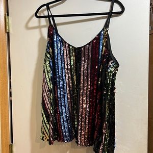 Torrid Sequin Rainbow Tank